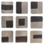Woood Wanddeco Nami metaal nikkel - set van 9