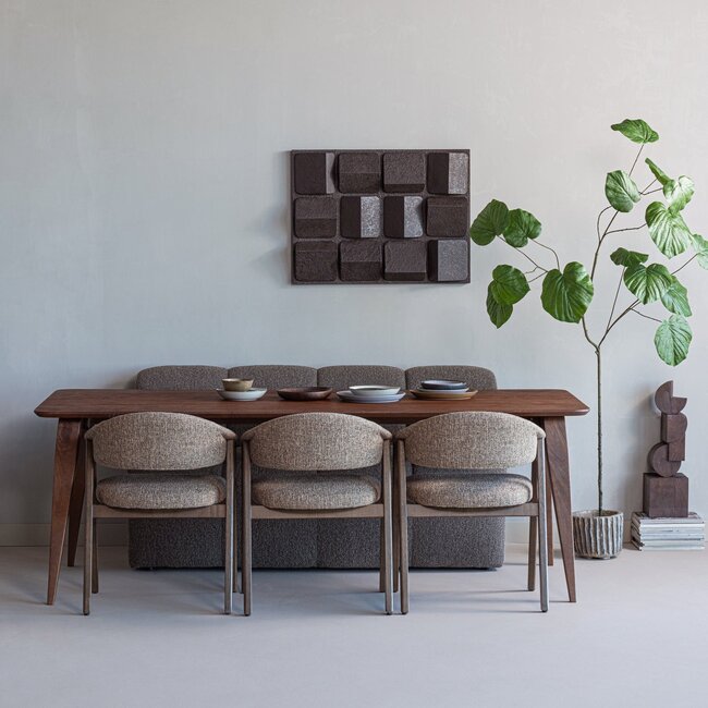 Woood Eettafel Rubo 220 x 95 cm mangohout bruin