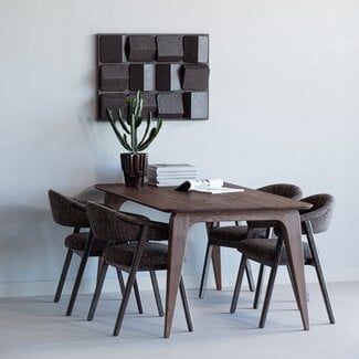 Woood Eettafel Rubo 180 x 95 cm mangohout bruin