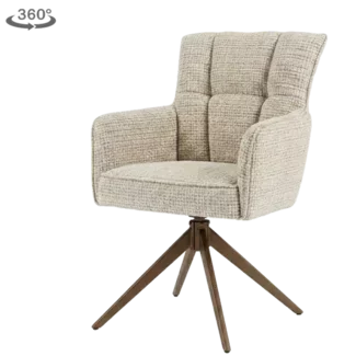 Tower Living Bardi Armstoel - Cremona 14 beige- Anodic (draaibaar)