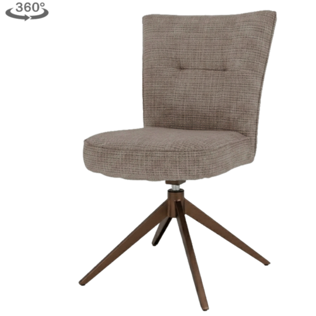 Tower Living Bardi Stoel - Cremona 24 clay - anodic frame (draaibaar)