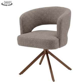 Tower Living Mura Armstoel - Cremona 24 clay - frame anodic (draaibaar)