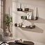 WoonStijl Wandplank Maya U-shape set van 3 teak espresso