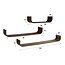 WoonStijl Wandplank Maya U-shape set van 3 teak espresso