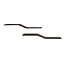 WoonStijl Wandplank Maya S-shape set van 2 teak espresso
