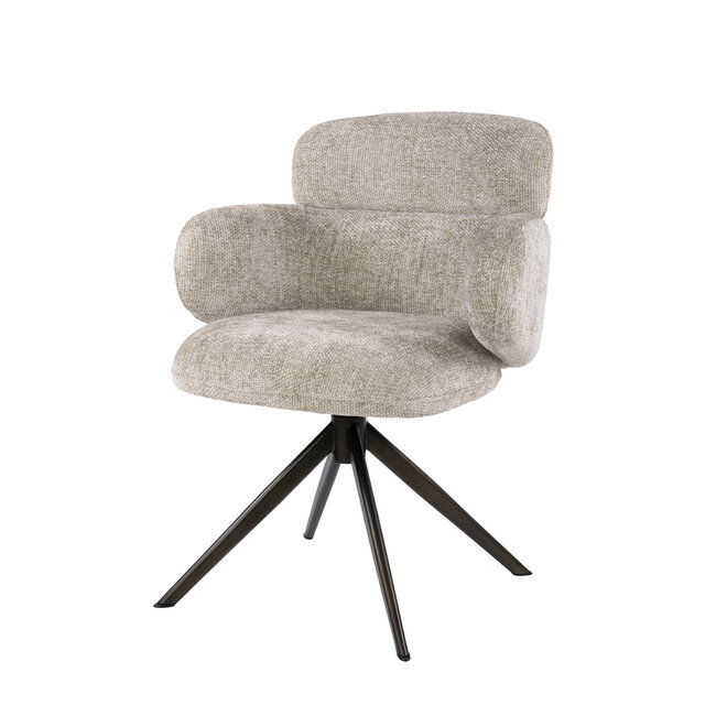 WoonStijl Fauteuil Flex draaibaar Hoven zand-bruin