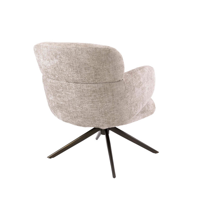 WoonStijl Fauteuil Flex draaibaar Hoven zand-bruin