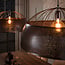 WoonStijl Hanglamp Screen open 2-lichts Ø60cm Antiek koper