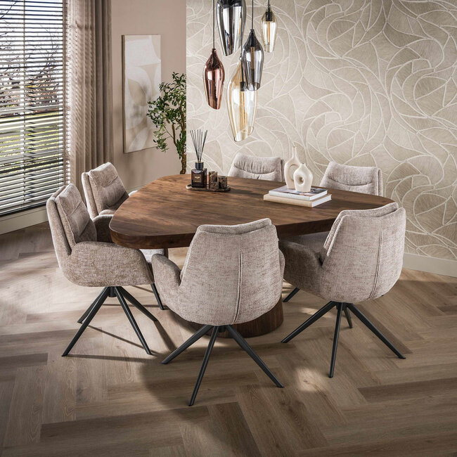 WoonStijl Eettafel Arcadia triangle 165cm Acacia bruin