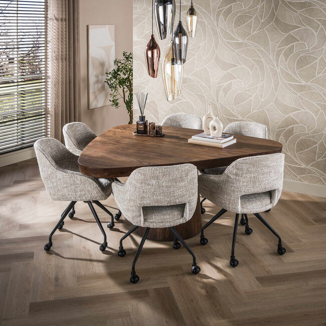 WoonStijl Eettafel Arcadia triangle 165cm Acacia bruin