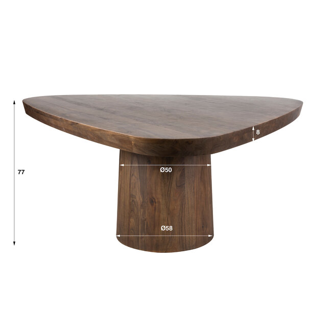 WoonStijl Eettafel Arcadia triangle 165cm Acacia bruin