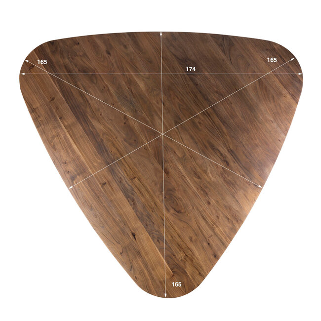 WoonStijl Eettafel Arcadia triangle 165cm Acacia bruin