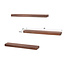 WoonStijl Wandplank Carve 60cm set van 3 Acacia bruin