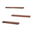 WoonStijl Wandplank Carve 60cm set van 3 Acacia bruin
