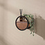WoonStijl Wandschap Circular 1 lade Ø30cm Acacia bruin - Wandrek met lade