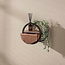 WoonStijl Wandschap Circular 1 lade Ø30cm Acacia bruin - Wandrek met lade