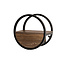 WoonStijl Wandschap Circular 1 lade Ø40cm Acacia bruin