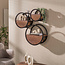 WoonStijl Wandschap Circular 1 lade Ø50cm Acacia bruin