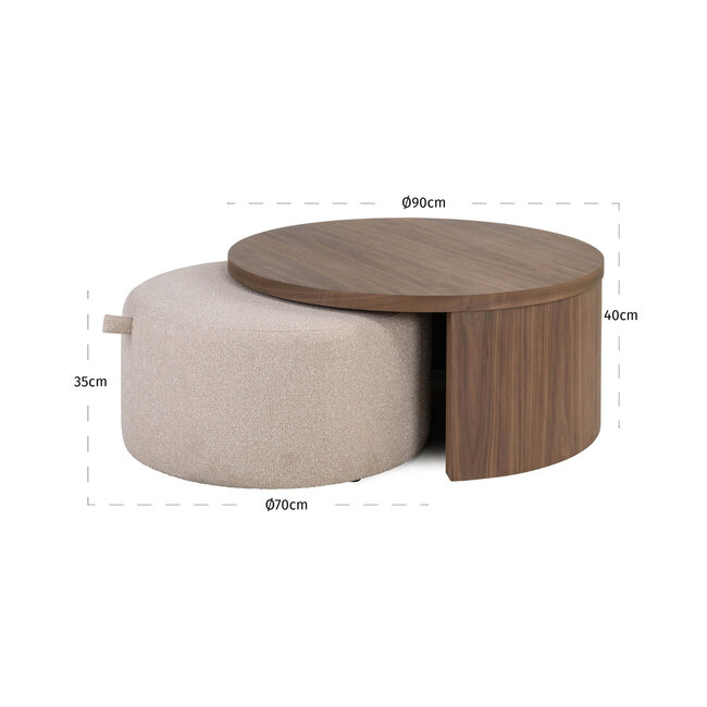 Richmond Interiors  Salontafel Windsor walnoot lodge desert