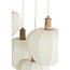 Light en Living Hanglamp 5L Ø76x140 cm HUXI naturel houtprint + linnen crème
