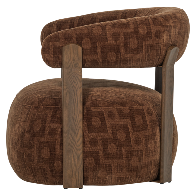 Woood Foon Fauteuil 3d Structuurstof Bruin [fsc]