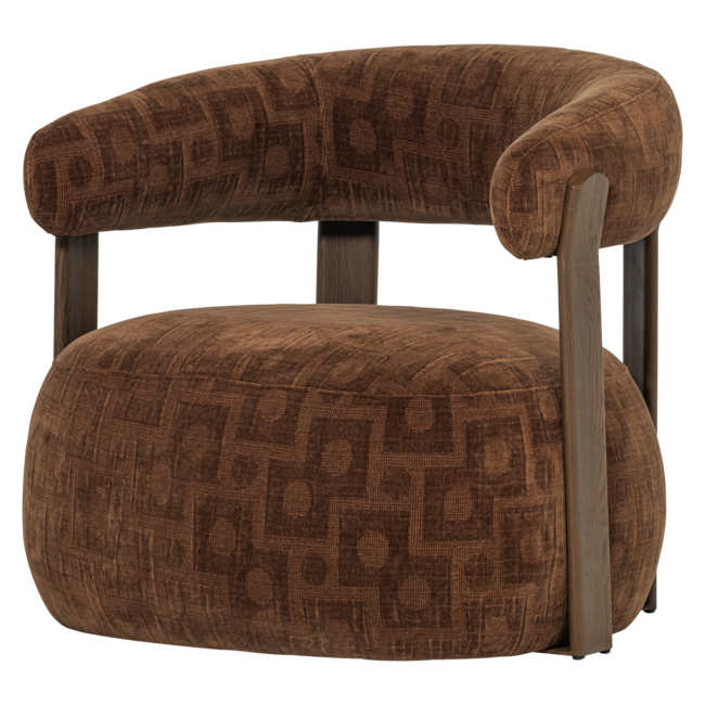 Woood Foon Fauteuil 3d Structuurstof Bruin [fsc]