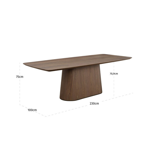 Richmond Interiors  Eettafel Windsor walnoot 230