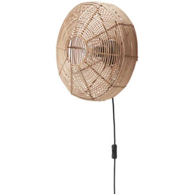 Light en Living Wandlamp Jimmy rotan Ø40x20 cm