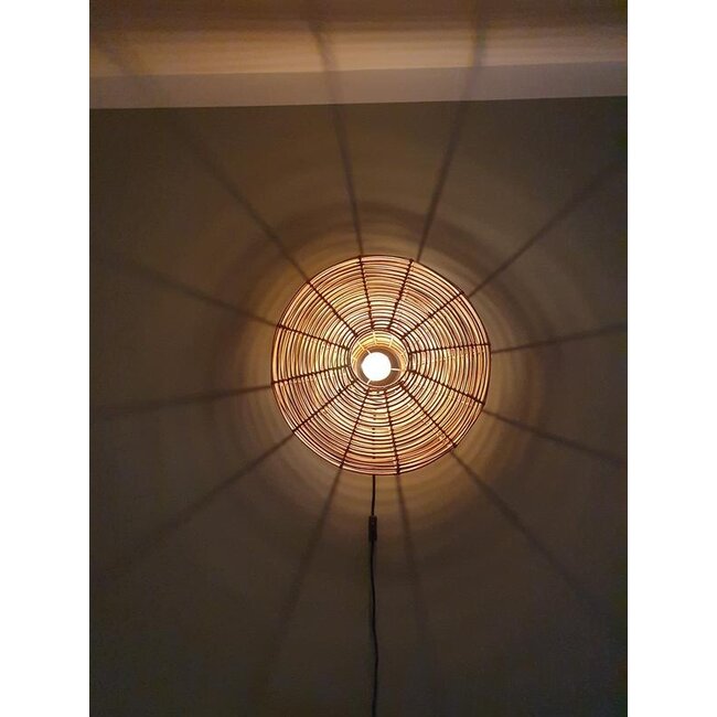 Light en Living Wandlamp Jimmy rotan Ø40x20 cm