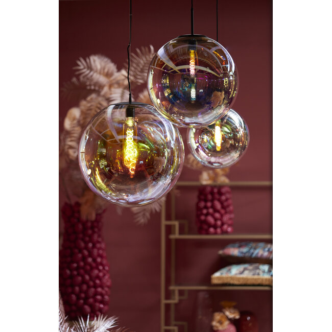 Light en Living Hanglamp Ø30 cm MEDINA glas rainbow+zwart showroommodel