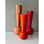 Light en Living Set van 3 gekleurde vazen TODI - Oranje/Roze