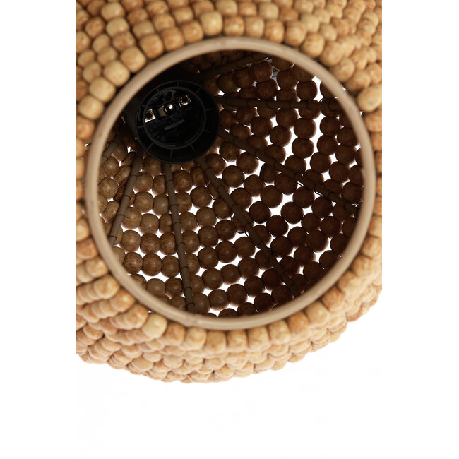 Light en Living Hanglamp Ø21x22 cm KALENGA kralen naturel