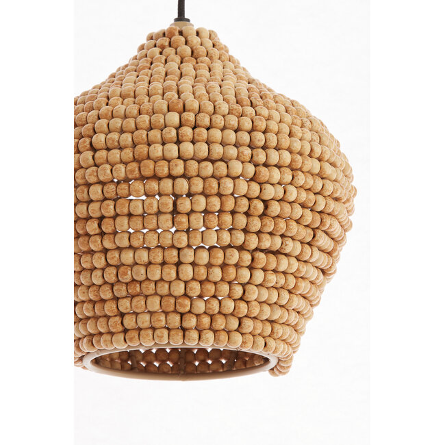Light en Living Hanglamp Ø21x22 cm KALENGA kralen naturel