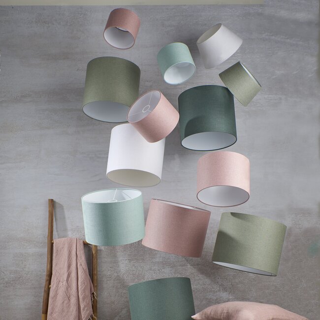 Light en Living Kap cilinder 25-25-18 cm LIVIGNO roze