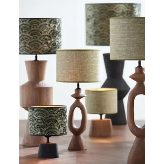 Light en Living Lampenkap textiel tweed 25x25x18cm groen