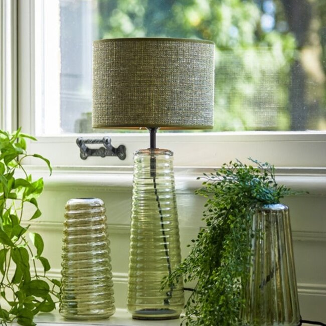 Light en Living Lampenkap textiel tweed 40x40x30 cm groen