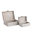 PTMD Opbergbox Hazael Beige suede set van 2 druppel