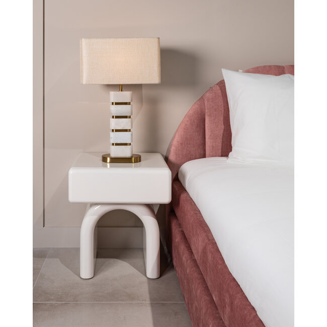 Richmond Interiors  Nachtkastje Bennet coconut milk 1 Lade