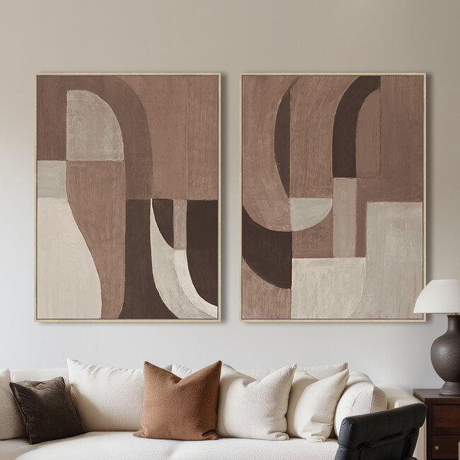 Richmond Interiors  Wall art Tatu rechts bruin