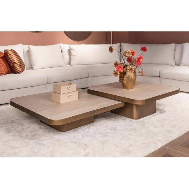 Richmond Interiors  Salontafel Claridge beige 100x100 (cumulus)