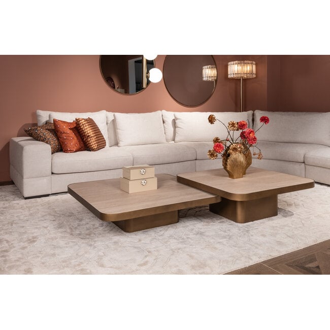 Richmond Interiors  Salontafel Claridge beige 100x100 (cumulus)