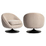 Richmond Interiors  Lounge stoel Nodo naturel chunky draaibaar