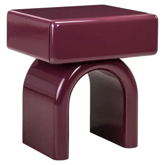 Richmond Interiors  Nachtkastje Bennet burgundy 1 Lade