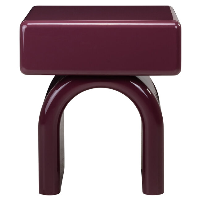 Richmond Interiors  Nachtkastje Bennet burgundy 1 Lade
