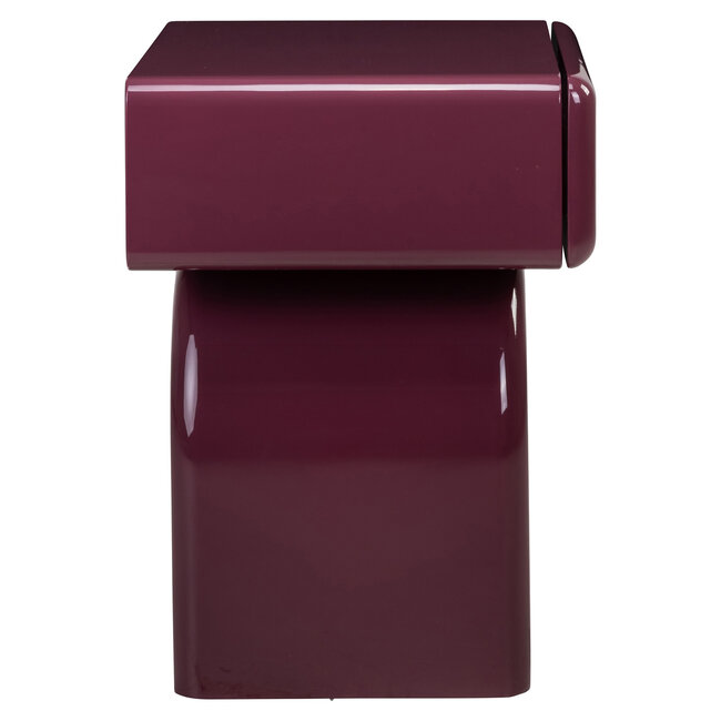 Richmond Interiors  Nachtkastje Bennet burgundy 1 Lade