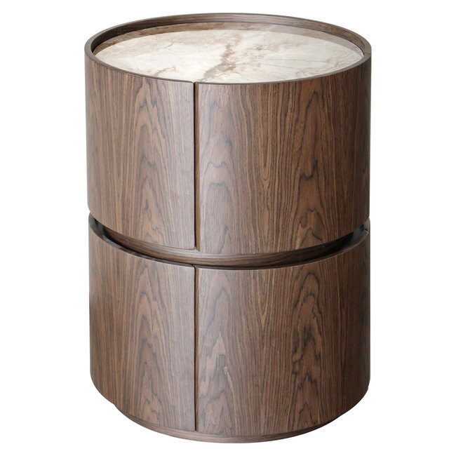 Richmond Interiors  Nachtkastje Ellery bruin 2 lades