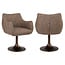 Richmond Interiors  Eetkamerstoel Aldo bruin tweed draaibaar