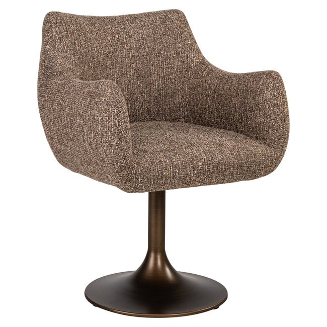 Richmond Interiors  Eetkamerstoel Aldo bruin tweed draaibaar