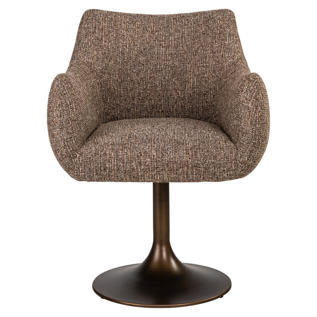 Richmond Interiors  Eetkamerstoel Aldo bruin tweed draaibaar