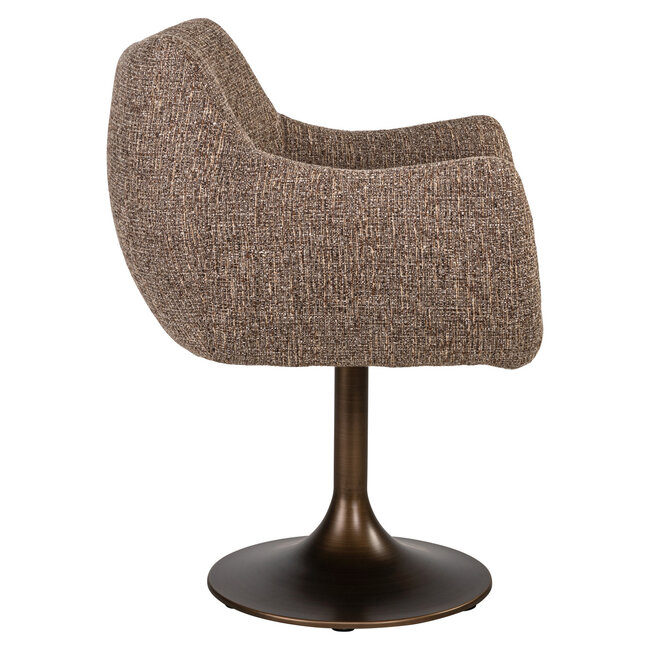 Richmond Interiors  Eetkamerstoel Aldo bruin tweed draaibaar